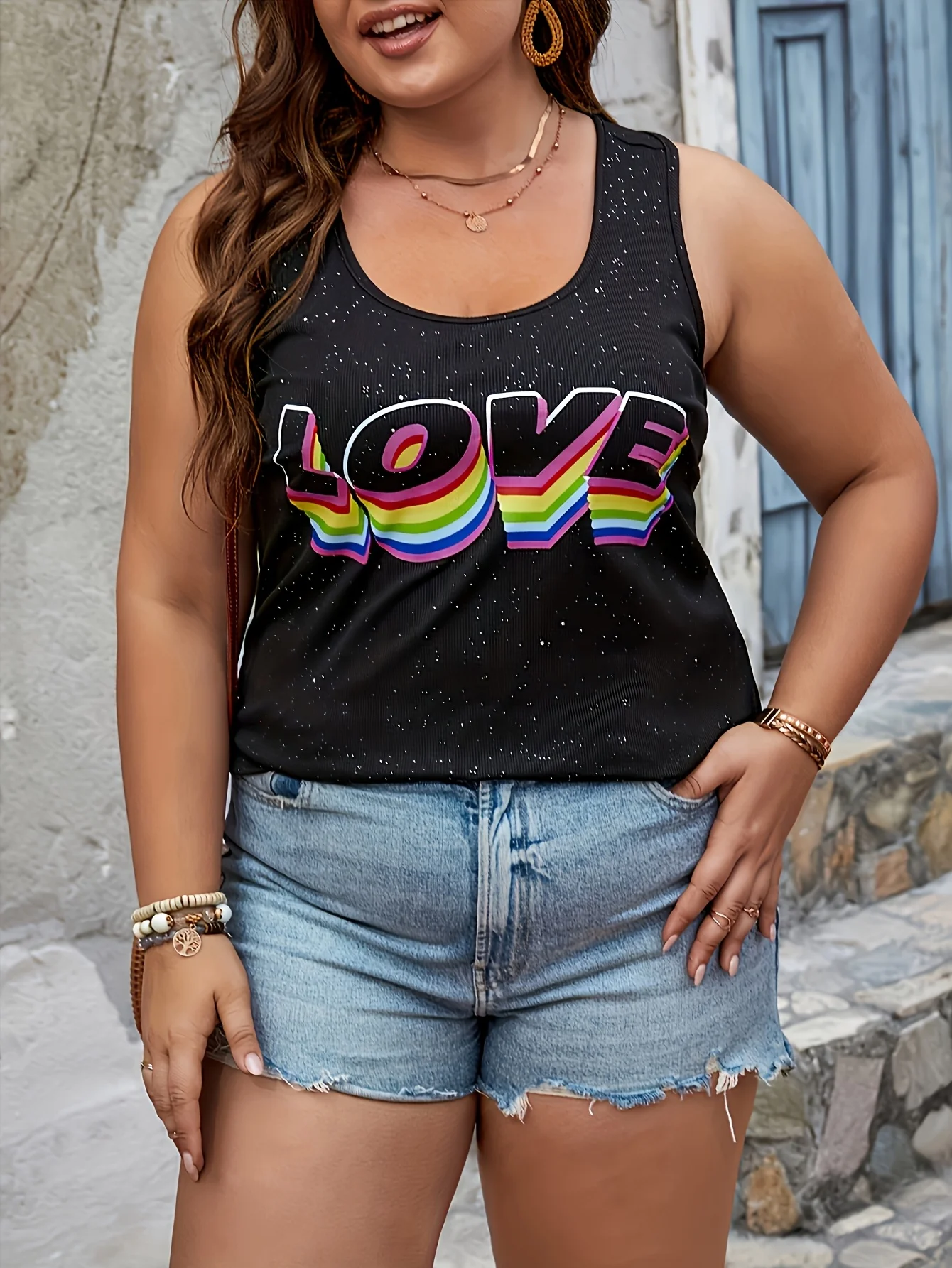 Chaleco tejido de gran tamaño negro para mujer, chaleco tejido de gran tamaño para mujer, chaleco suelto informal adecuado para ropa de verano, negro