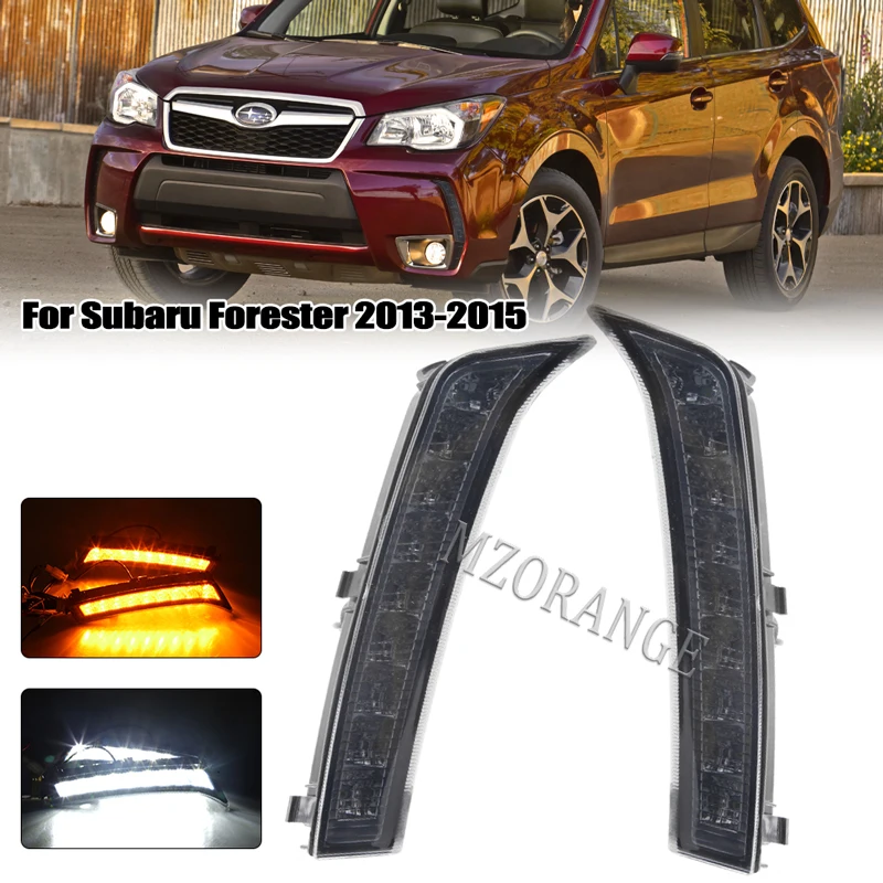 

A Pair LED Fog Lights For Subaru Forester 2013 2014 2015 2016 2017 2018 DRL Daytime Running Signal Lamps Foglights Accessories