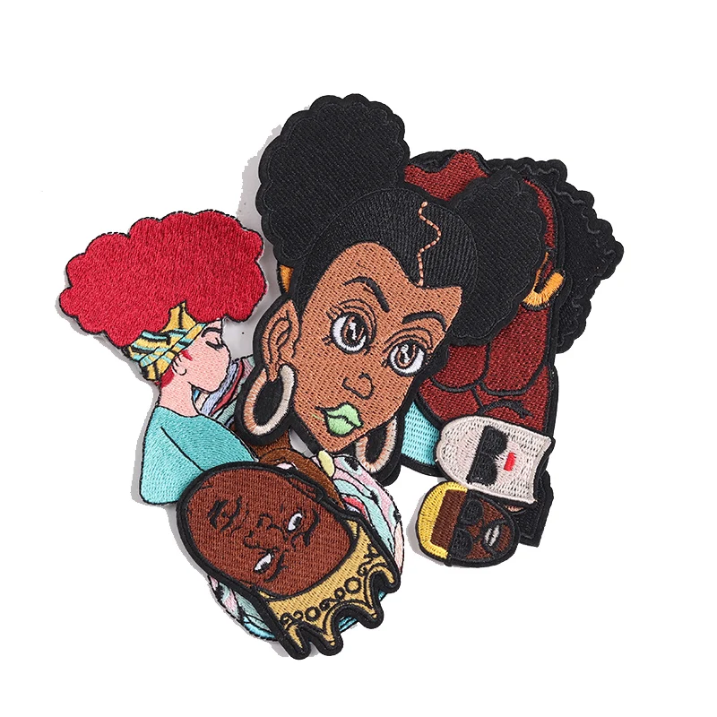 Hip Hop Rap Iron-On Patches Clothe Fashionable Girls Embroidery Applique Supplies Decorative Badges Nostalgia Music Popular