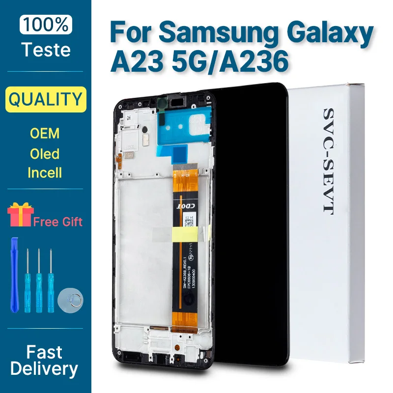 Pop nuevo Pantalla LCD para Samsung Galaxy A23 5G Pantalla táctil digitalizador montaje de repuesto para Samsung A23 5G SM-A236U SM-A236B/