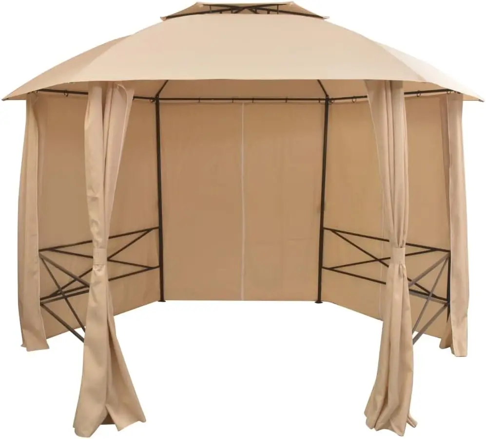 

Garden Marquee Pavilion Tent with Curtains 11' 9" x8' 8" (61.6lbs)