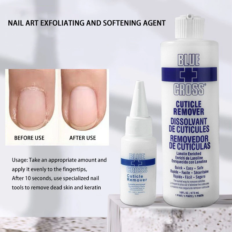 مسمار الأزرق الصليب المنقي السائل 5 ثانية الجلد الميت الكيراتين المنقي زجاجة إزالة مقشر القدم الميت محسن العناية بالأظافر #5