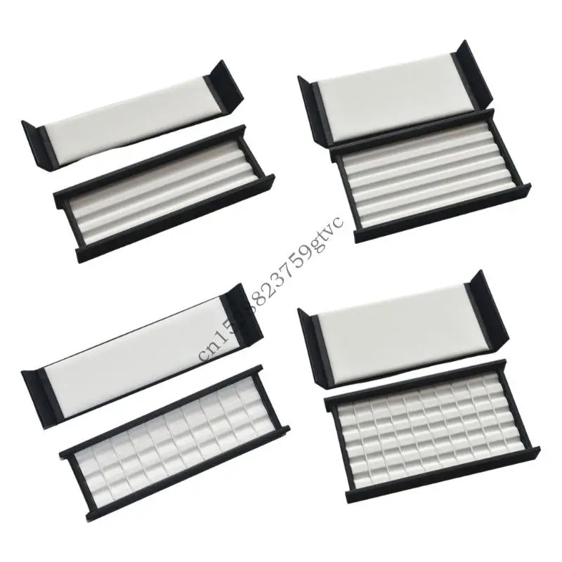 

D0UF Компактный держатель-держатель из искусственной кожи для интерьера Органайзеры для ювелирных изделий