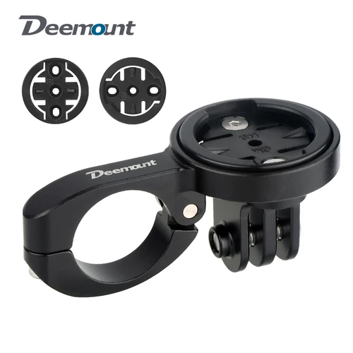 Soporte para ordenador de bicicleta Deemount, soporte TT para manillar, velocímetro, incluido. 3 adaptadores para GARMIN Bryton Wahoo se adapta a la cámara GoPro