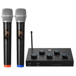Smart TV Karaoke Wireless Microphone Mixer Machine Handheld Mic PC Speaker Amplifier Projector Church Weeding Home Karaoke Mixer
