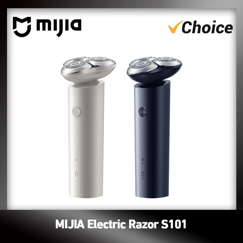 MIJIA Electric Razor S101, Double Ring Mesh Anti-Pinch Beard, Detachable Cutter Head, IPX7 Waterproof Portable Shaver