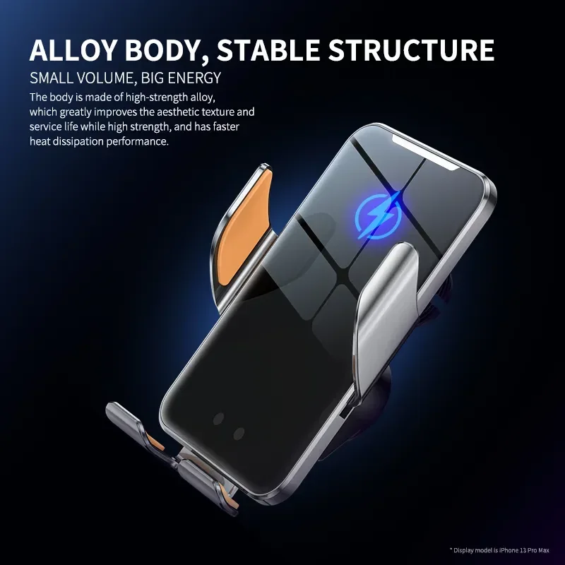 Wireless Car Charger Stand Auto Car Mount Phone Holder For iPhone 16 15 14 13 Samsung Xiaomi Infrared Induction Fast Charging image 5