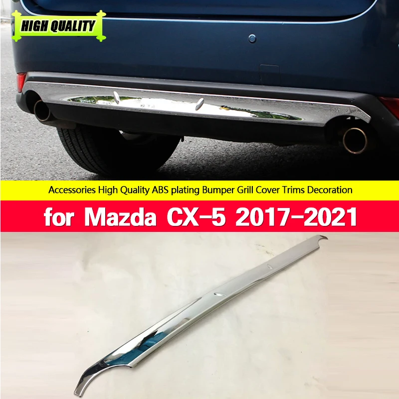 Rear Bumper Trim Strip Car Exterior Decorative Trim Rear Bumper Polish Trim Auto Accessories for Mazda CX-5 CX5 2017 -2021