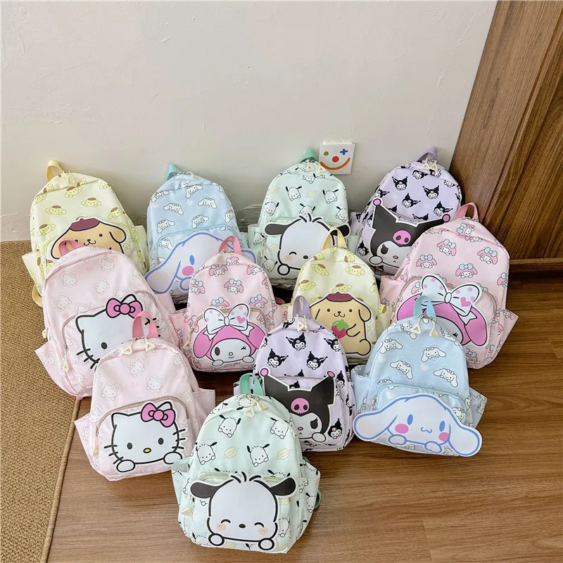 y, детский школьный рюкзак Sanrio, рюкзак Hello Kitty Kuromi Cinnamoroll, ткань Оксфорд с принтом, рюкзак для девочек, школьные принадлежности