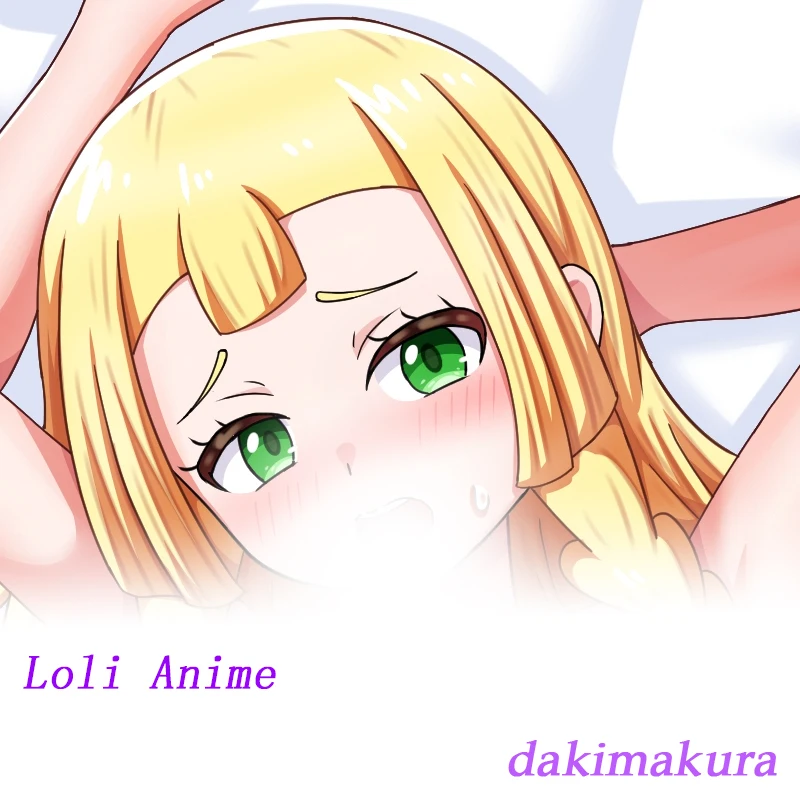 Dakimakura Anime lillie 5 طباعة على الوجهين بالحجم الطبيعي غطاء وسادة للجسم هدايا الفراش