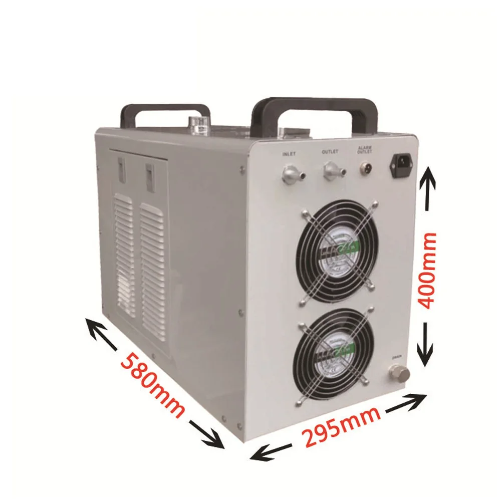 CW5000 CW5200 CW5202 صناعة مبرد المياه الهوائية لآلة ليزر CO2 تبريد المغزل باستخدام الحاسب الآلي 150 واط أنبوب ليزر Co2 16L/M