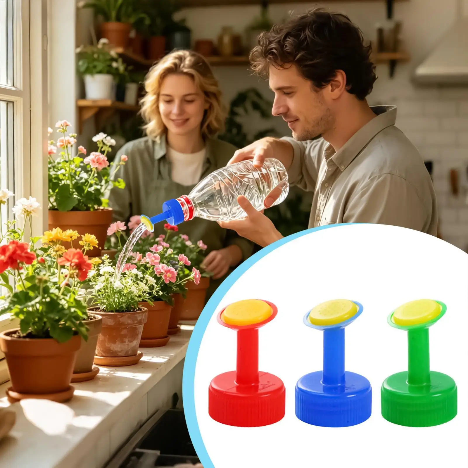 Wasserflaschen-Ausgießeradapter, universeller aufschraubbarer Flaschenverschluss-Ausgießeradapter für Garten, Kinderzimmer, Balkon, Rasen, Topfpflanzen, Gemüse