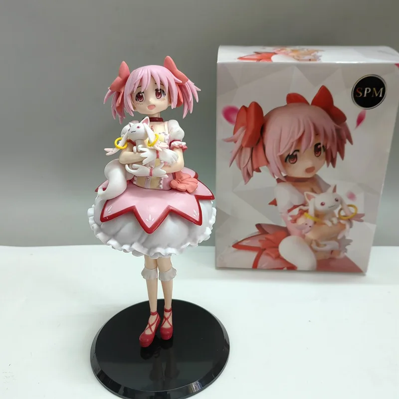 22CM Aciton Figure Model Toy Anime Magia Record Mahou Shoujo Madoka Figure Magica Gaiden Kaname Kyuubey Standing Animation Gift