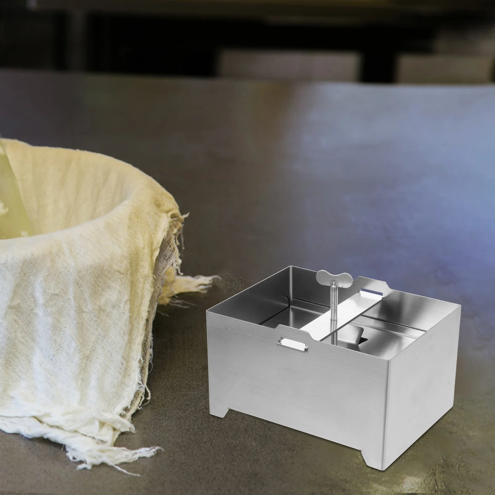 

Efficient Stainless Steel Tofu Press Mold DIY Bean Curd Maker Tool Household Tofu Making Set for Fresh Soybean Curd