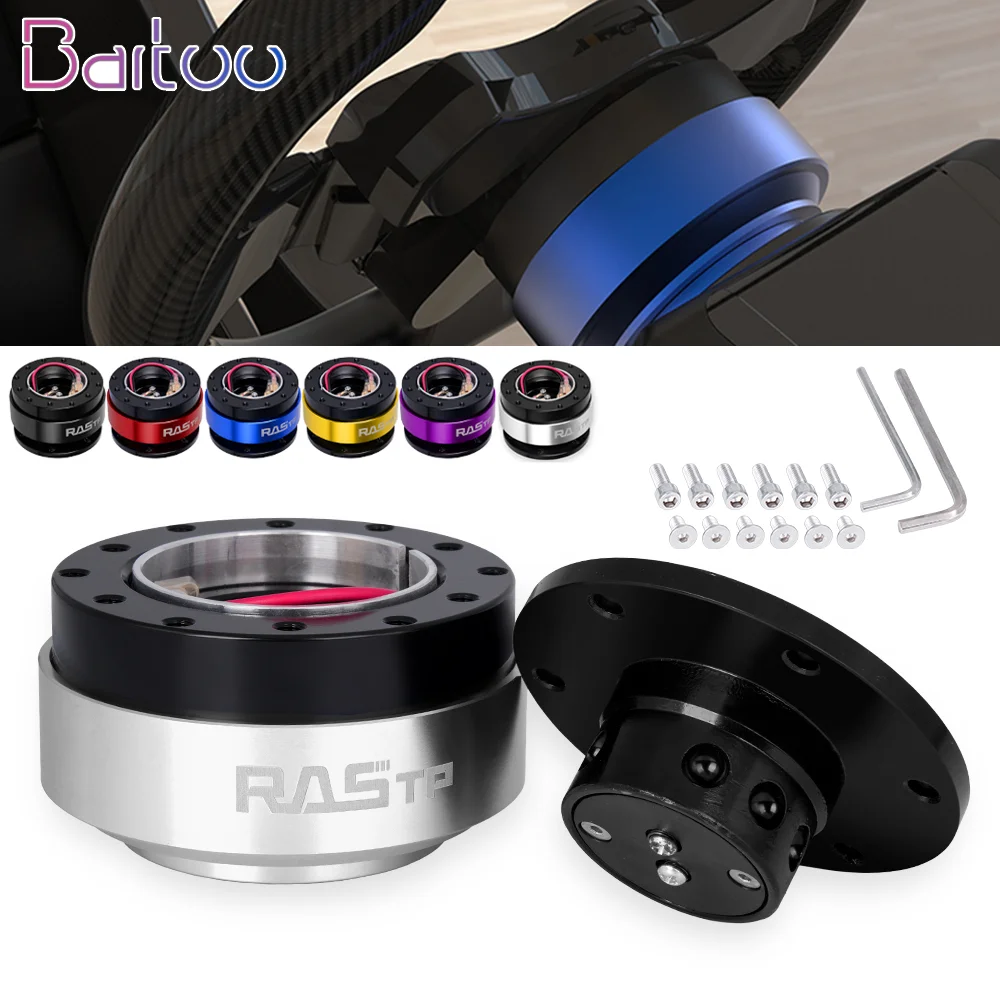 

Bartoo-Car Tuning Steering Wheel Quick Release Hub Adapter For 6-Hole Steering Wheel Hub Universal Car Accessories QR030