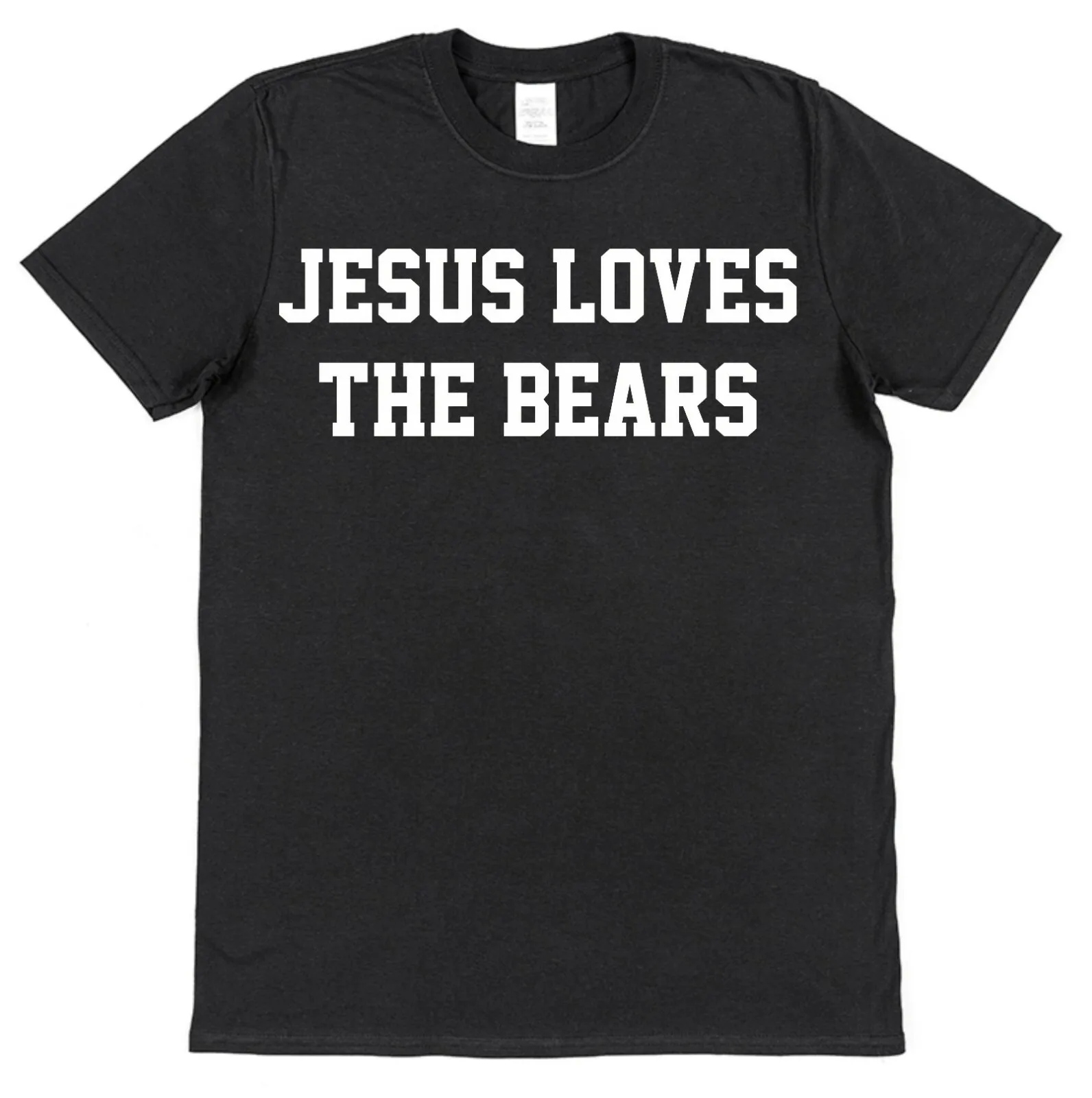 Jesus Loves Bears T-Shirt LGBTQ Gay Bi Sexuality Top Bottom Pride Guys Masculine