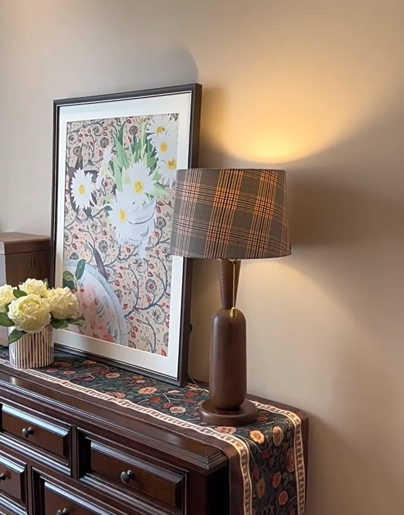 

Настольная лампа в стиле ваби-саби для американской гостиной, дизайнерская винтажная лампа, прикроватная лампа для спальни в средневековом стиле