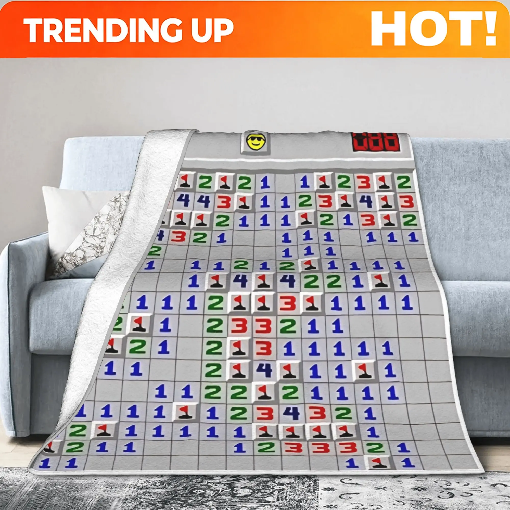 Customize A Stylish Blanket for Mine Sweeping, Warm for Autumn And Winter, Soft And Comfortable, Suitable for All Seasons, Made