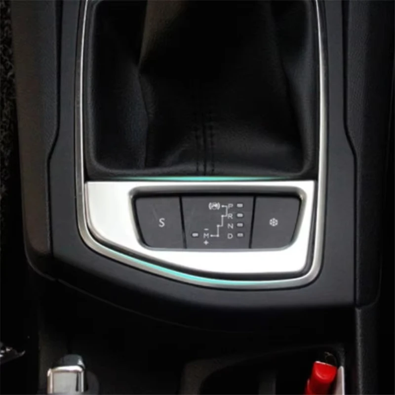 WELKINRY For Peugeot 308 T9 2nd Generation 2013-2020 Car Stick Gear Shift Level Table Base Switch Button Knob Cover Trim