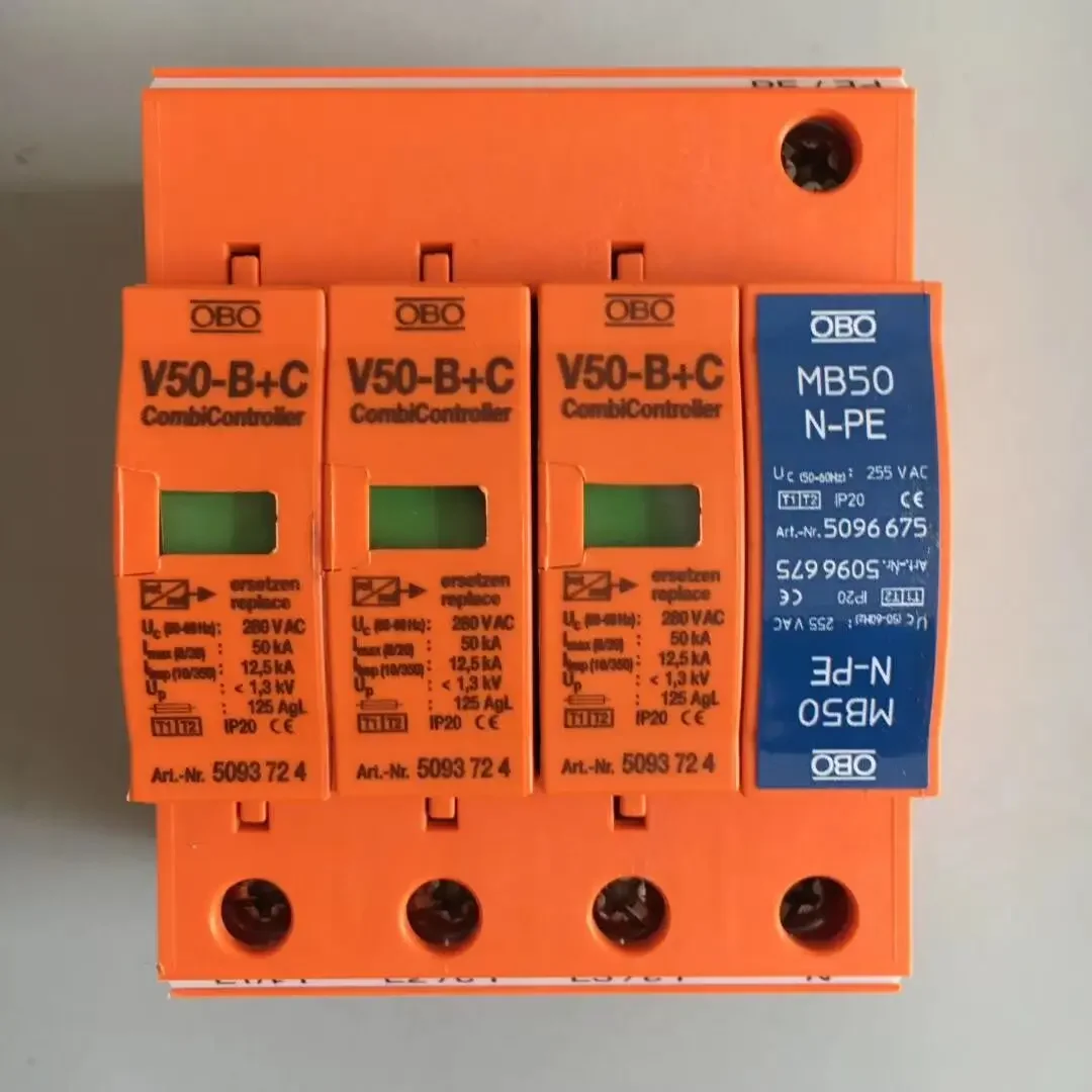 Немецкий трехфазный источник питания OBO 3P, молниезащита V25-B + C/3-385V, сетевой фильтр, подлинная точечная акция