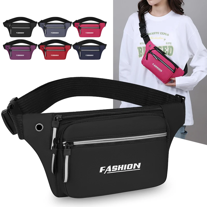 Riñonera de moda unisex: riñonera grande para teléfono para hombres y mujeres (bolsa de cadera de plátano resistente al agua para viajes/exteriores)