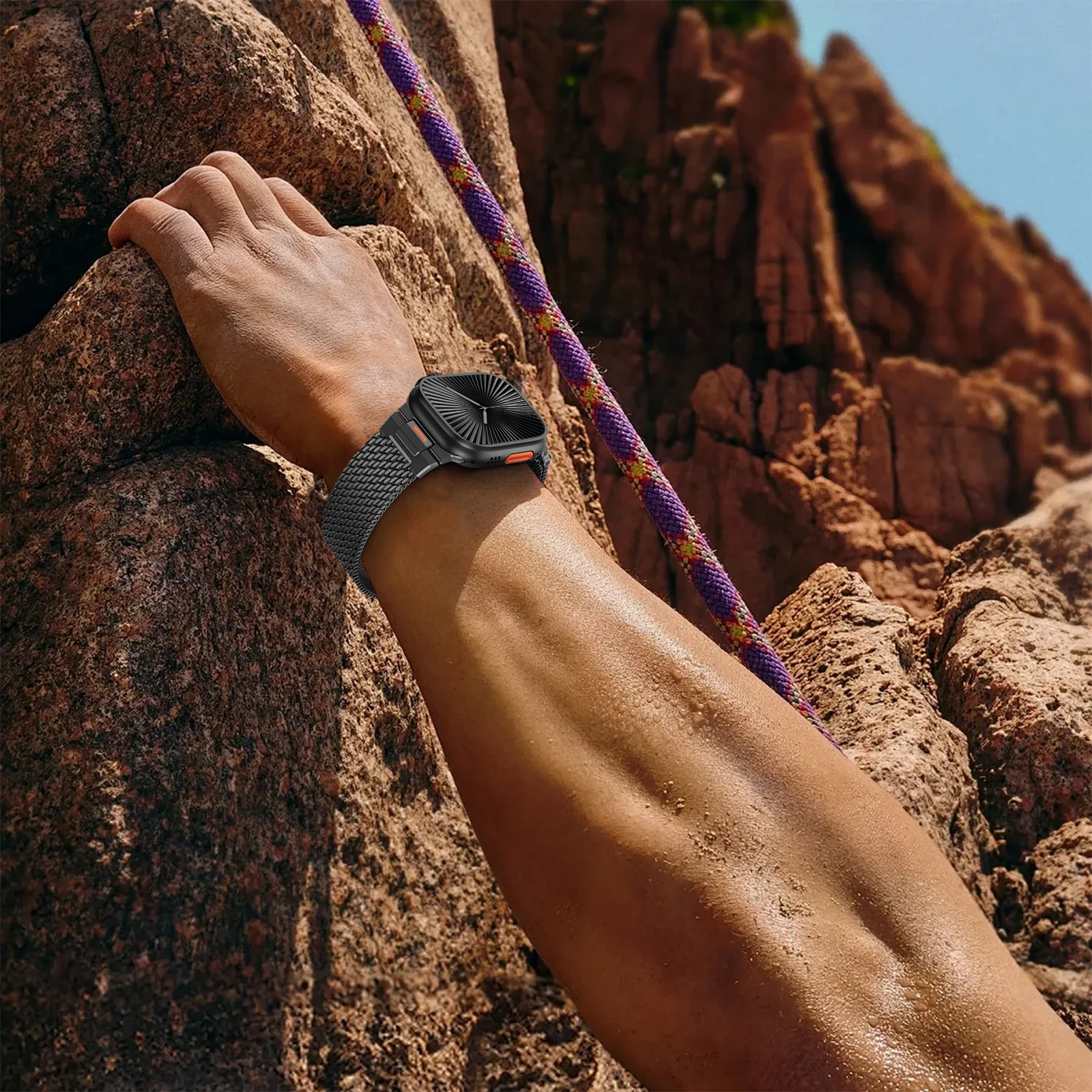 Milanese lus voor Apple Watch Ultra 2 band 49 mm 44 mm 40 mm 45 mm 46 mm 41 mm 42 38 Metalen armband iwatch Series 10 9 8 7 6 se band