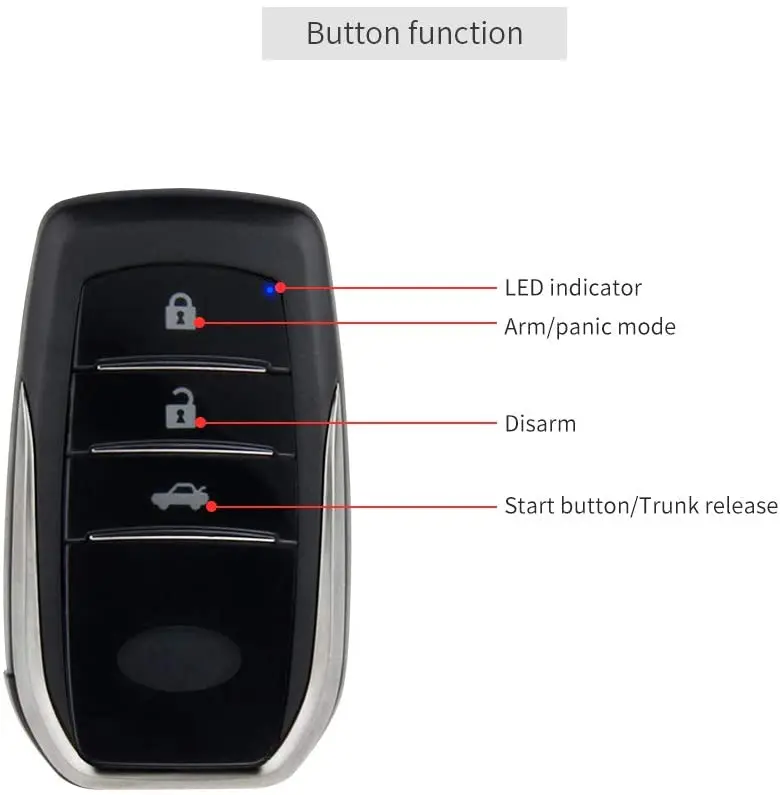 EC002PP-T2-FOR Plug and Play Remote Starter push button start Fit for Key Start Petrol Toyota Fortuner 2016-2019