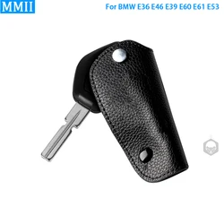 For BMW E36 E46 E39 E60 E61 E53 MMII For Car Key Case Leather Protective Cover Key Ring Key Chain Key Protector Case Accessories