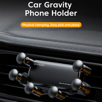ESSAGER Car Mobile Support Gravity Air Vent Clip Mobile Phone Mount Holder 360 Adjustable Anti-skid for iPhone Smartphone