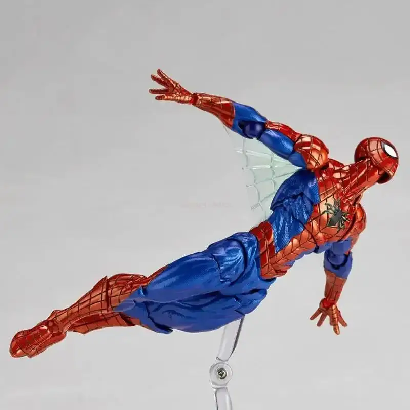 Super Hero Revoltech Figurine Amazing Yamaguchi Spiderman Figures 1/12 Scale GK 16cm Statue Toy Collectible Desk Ornament Gifts