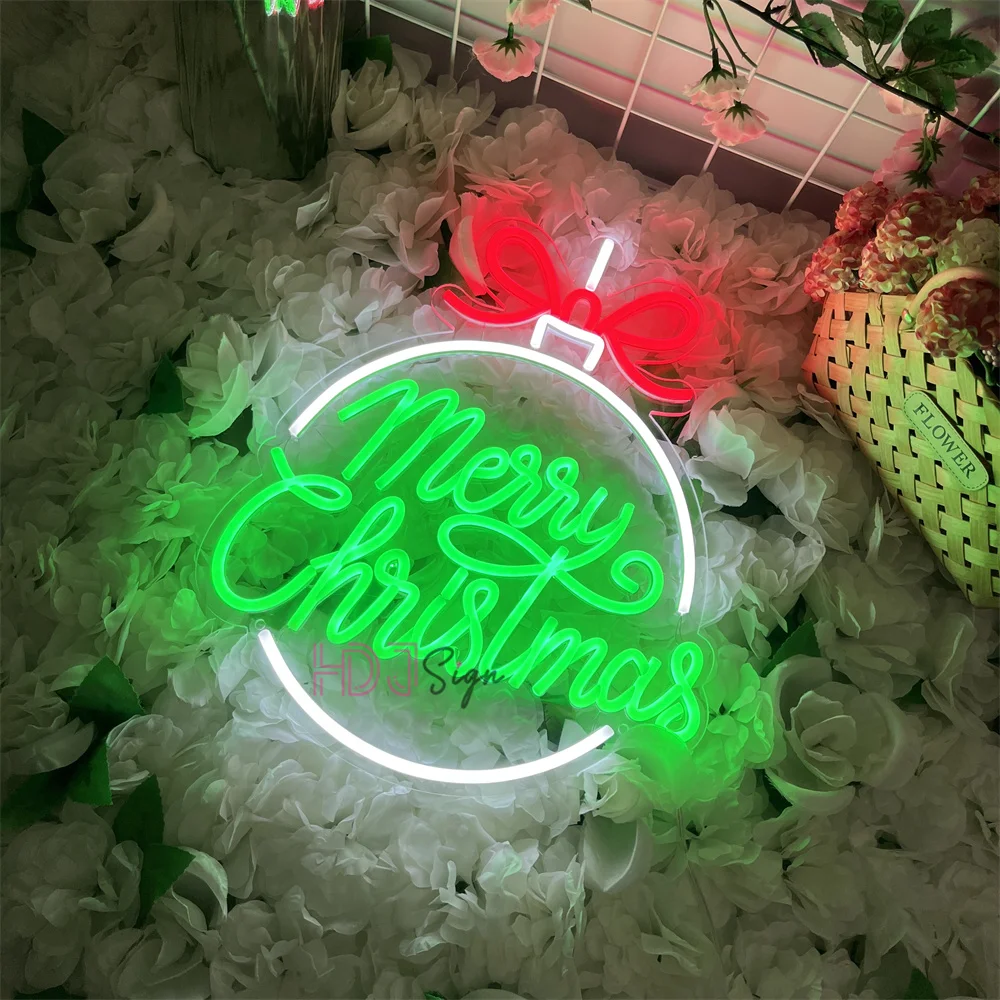 Merry Christmas Neon Signs Home Room Party LED Wall Decor Christmas Neon Lights New Year Decoration Personalize Gifts