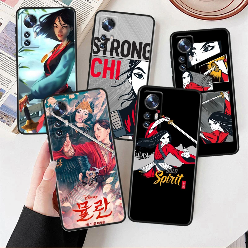 

Disney Mulan Cool For Xiaomi Mi 13 12T 12S 12X 11i 11X 11T Play HyperCharge Lite Ultra Pro Black Soft Phone Case