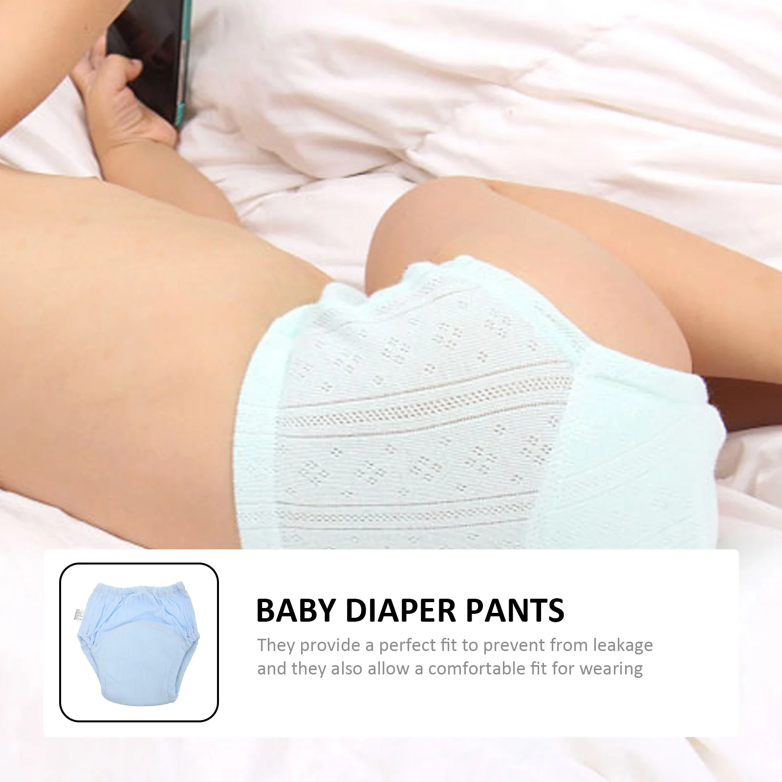 1 قطعة حفاضات قابلة لإعادة الاستخدام التدريب لحديثي الولادة طفل تنفس طفل التدريب حفاضات الرضع السراويل القطنية الرضع قعادة السراويل #2