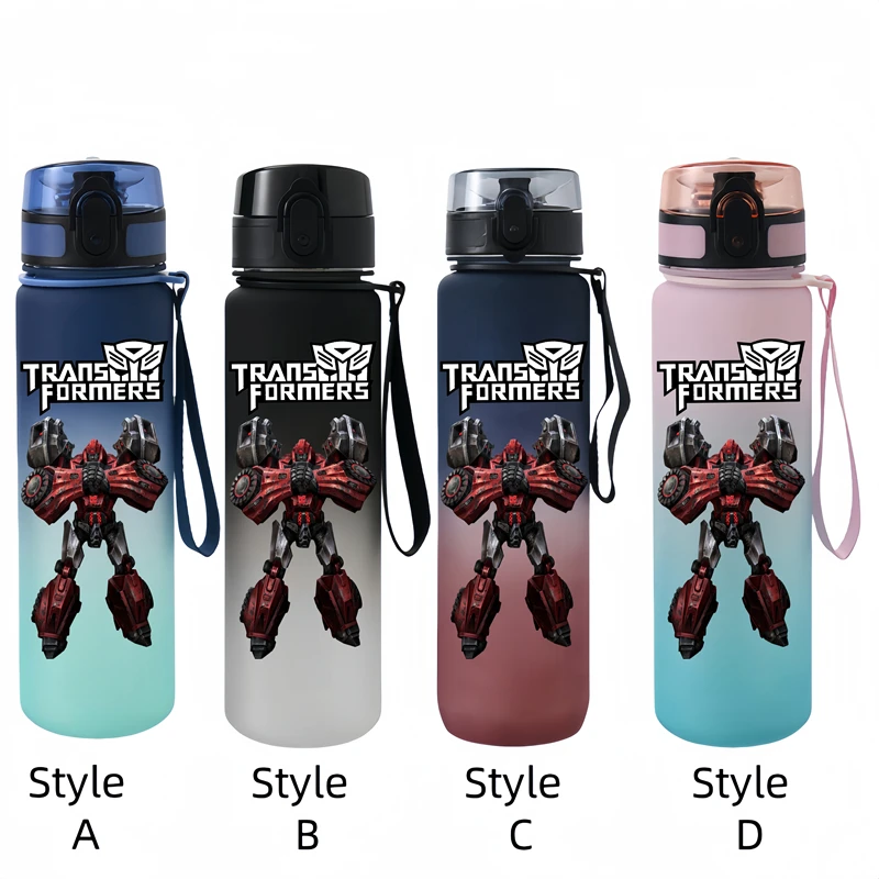 650ML Transformers Cartoon Figur Wasser Tasse Tragbare kinder Outdoor Sport Große Kapazität Anti Tropf Wasser Flasche Geschenke