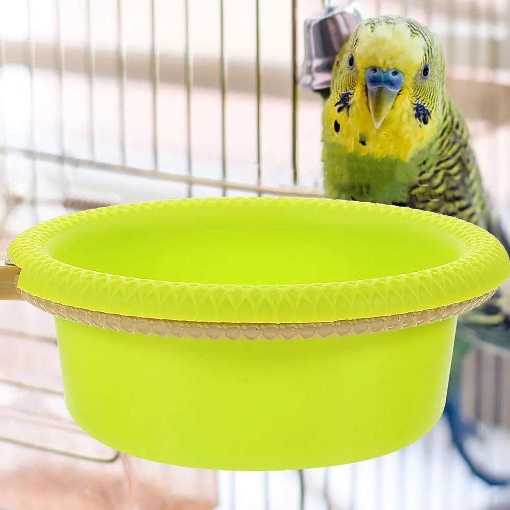 

2pcs Pet Bath Tub Parakeet Cage Birdbath Anti Slip Lightweight Parakeet Bath Bowl Portable Easy Cleaning Small Birds