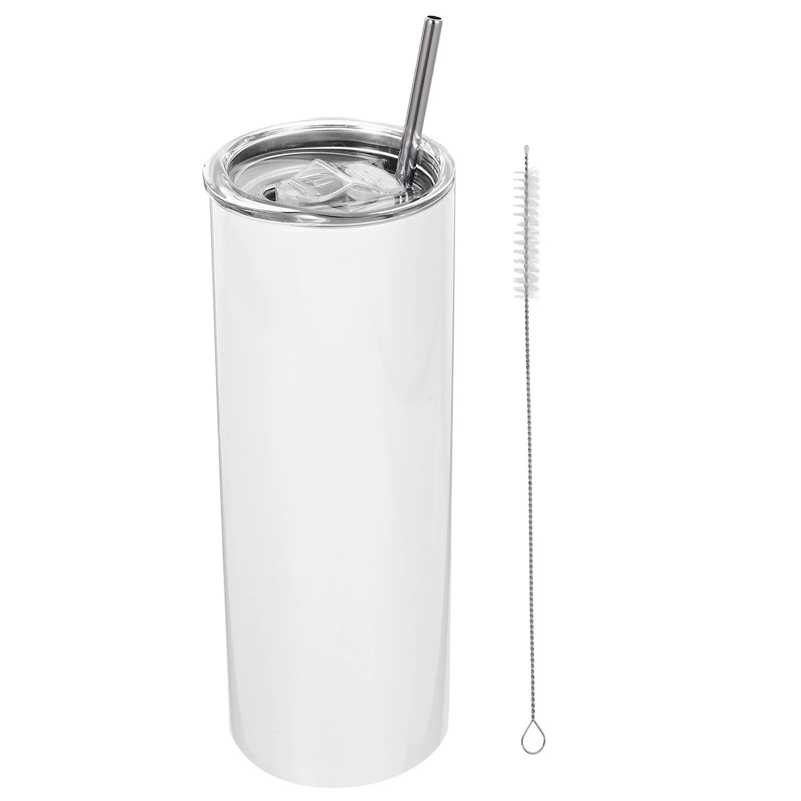 

1pc Stainless Steel Sublimation Tumbler 20Oz Vacuum Insulated Coffee Mug For Car Travel Outdoor Diy Photo Cup With Straw