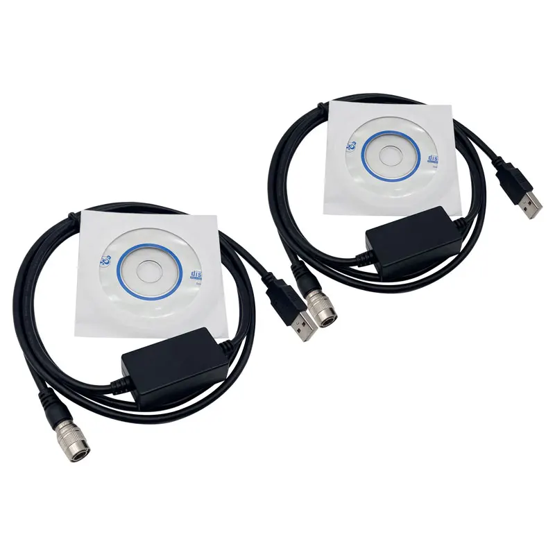 2 pcs Brand New USB Download Data Cable for Nikon Total Stations 6pin DTM-322 NPL-332 USB cable FIT FOR WIN7  8 10 ALL SYSTEMS