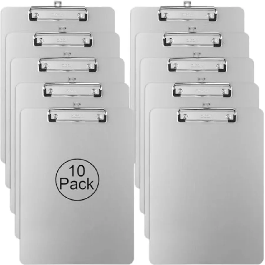 

Metal Clipboards Pack Heavy Duty Aluminum Clipboards 1 x 9 Inch A4 Letter Sizer Document Holder with Low Profile Clip Suitable