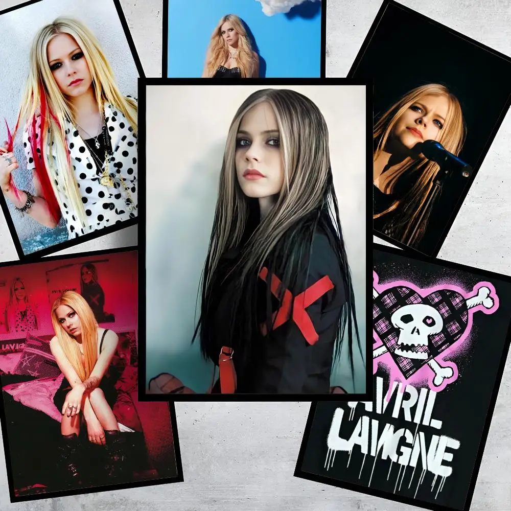 Singer A-Avril L-Lavigne Poster Decorative Wall Art Stickers Mural Photo Print for Home Living Room Hallway Decor