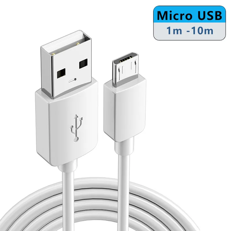 1M-10M extra long data cable Micro USB charging cable Android extension cable for Xiaomi camera display monitoring equipment