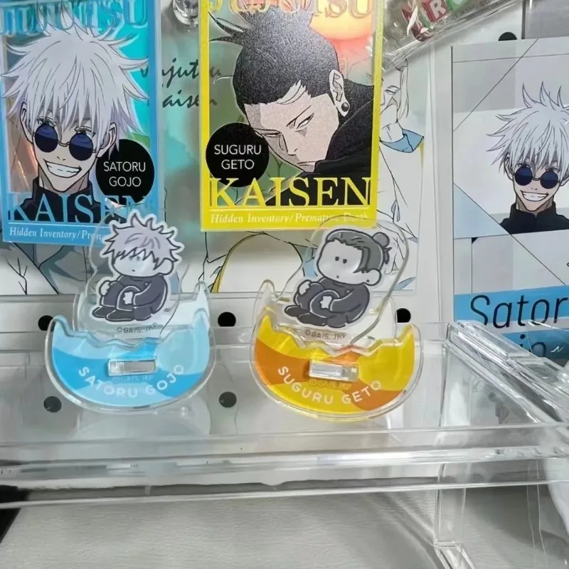 Jujutsu Kaisen Satoru Gojo Óculos Quadro, Anime Periférico, Bonito Cartoon Stand Up Sign, Decoração de Mesa Kawaii, Presente Coleção