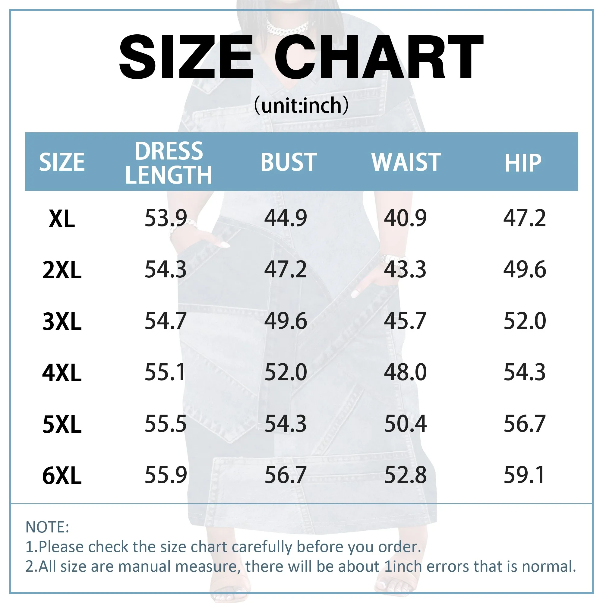 Women's Classic Polyester Denim Style Maxi Dress Blue Slit Casual Everyday