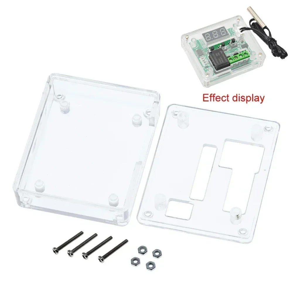 W1209 DC12V cool temp thermostat temperature control switch temperature controller Acrylic case transparentBox