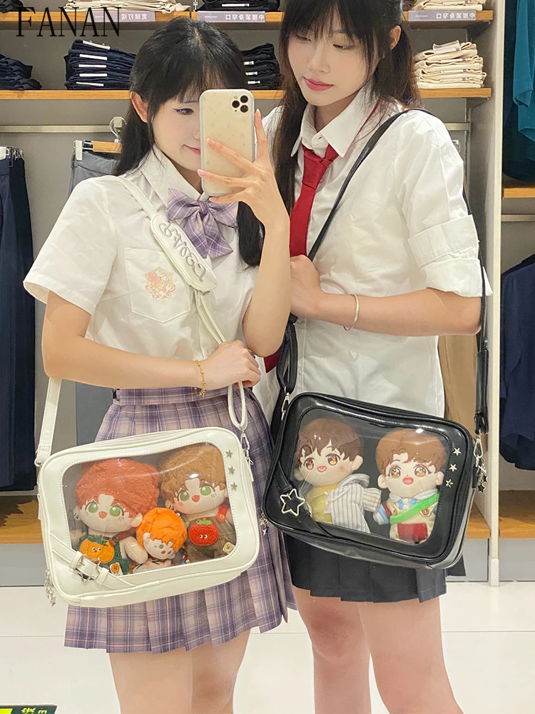 

Lolita Style Versatile Crossbody Bags for Women Sweet and Cute Fashion Csaual Transparent Girl Bag 2026 New