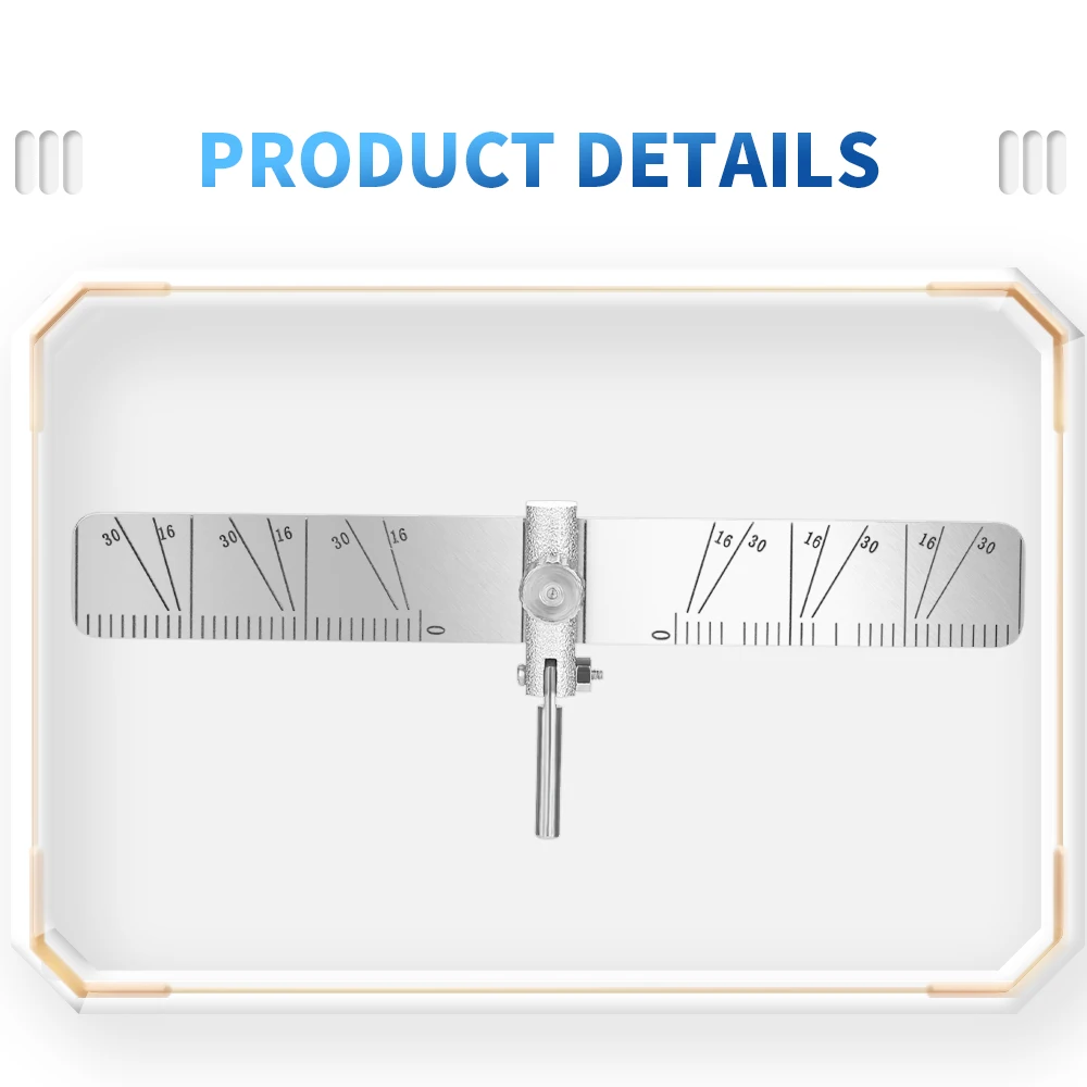 AZDENT Dental Implant locking Guide Set di righelli a 2 angoli misuratore di posizionamento per piantagione chirurgica strumento da laboratorio autoclavabile