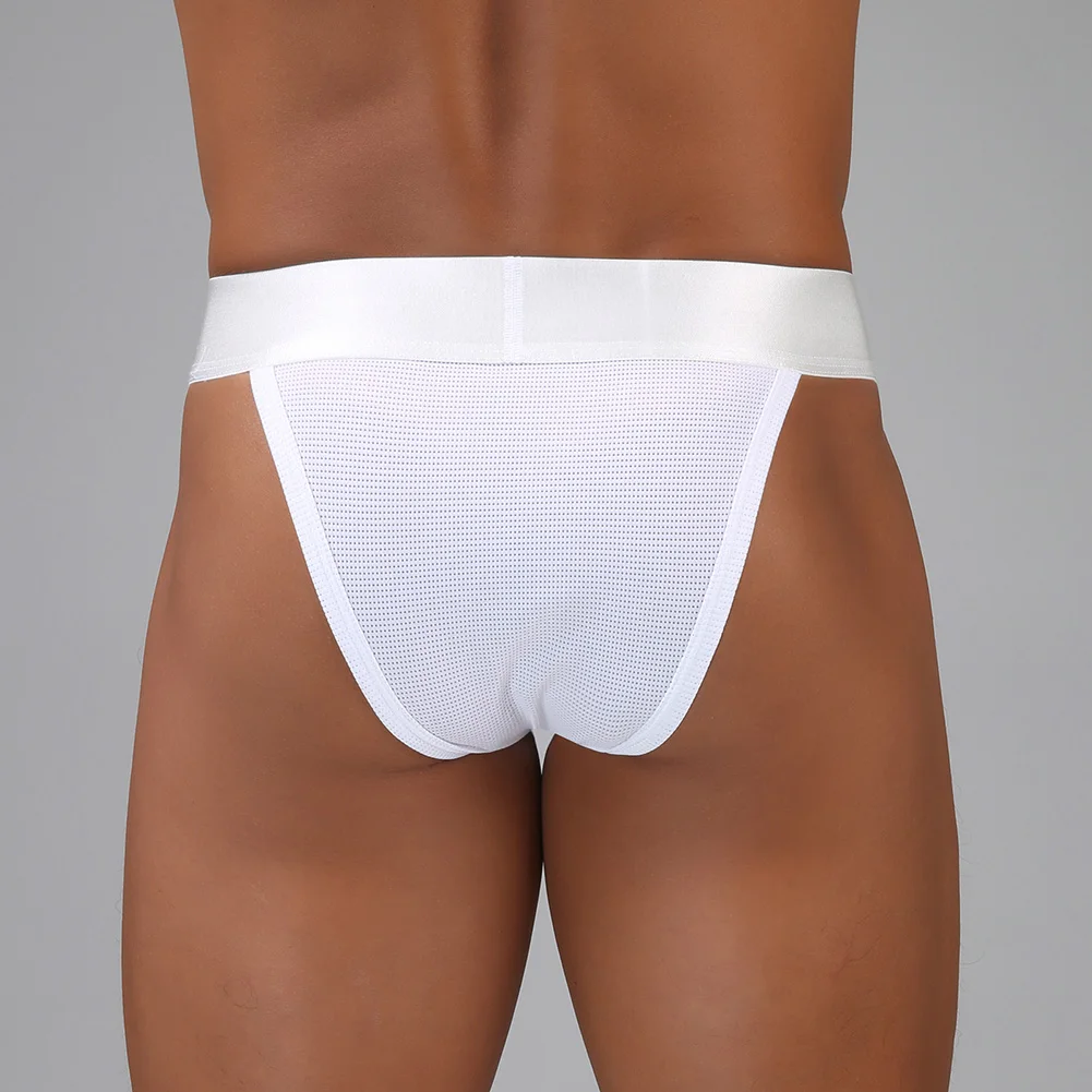 

Мужские удобные дышащие трусы-брифы из сетки, размеры M-XXL, с эластичным поясом, спортивные повседневные трусы-шорты