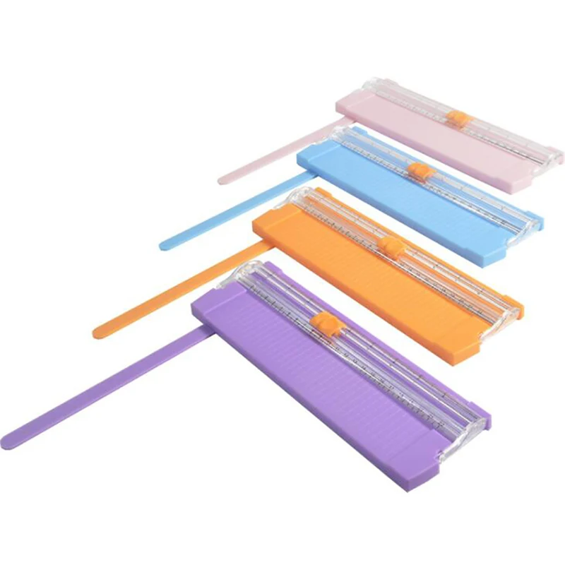 Paper Cutter, 270mm A5 Portable Scrapbooking Trimmer, Plastic Base Paper Trimmers, 5-8 Sheet Capacity Home Office Supplies