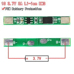 1S 3.7V 3A li-ion BMS PCM battery protection board pcm for 18650 lithium ion li battery