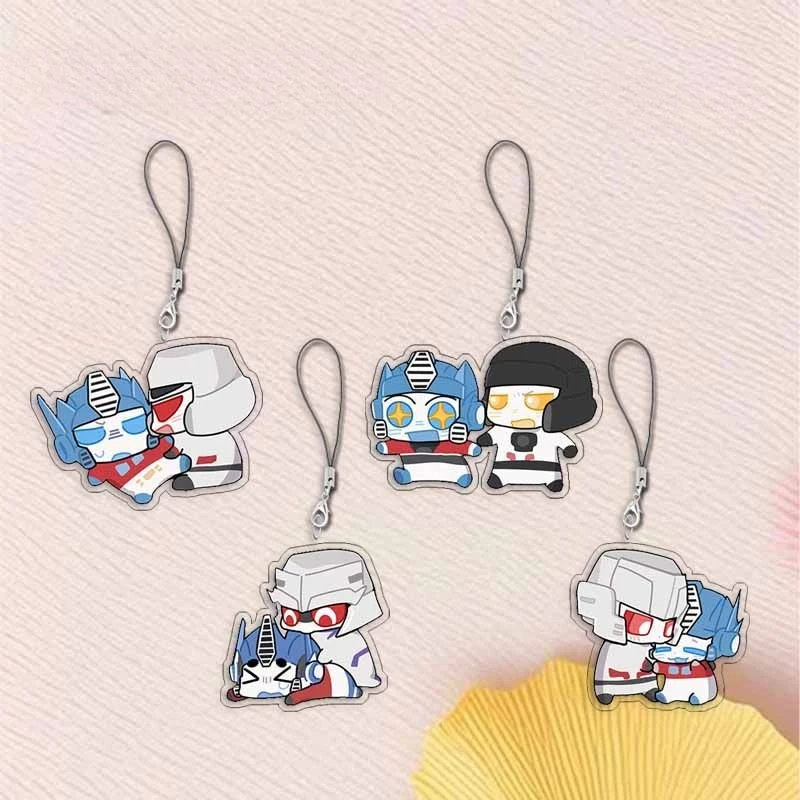 

Transformers Acrylic Keychain Optimus Prime Megatron Anime Peripherals Fashion Versatile Pendant Jewelry Cartoon Pendant