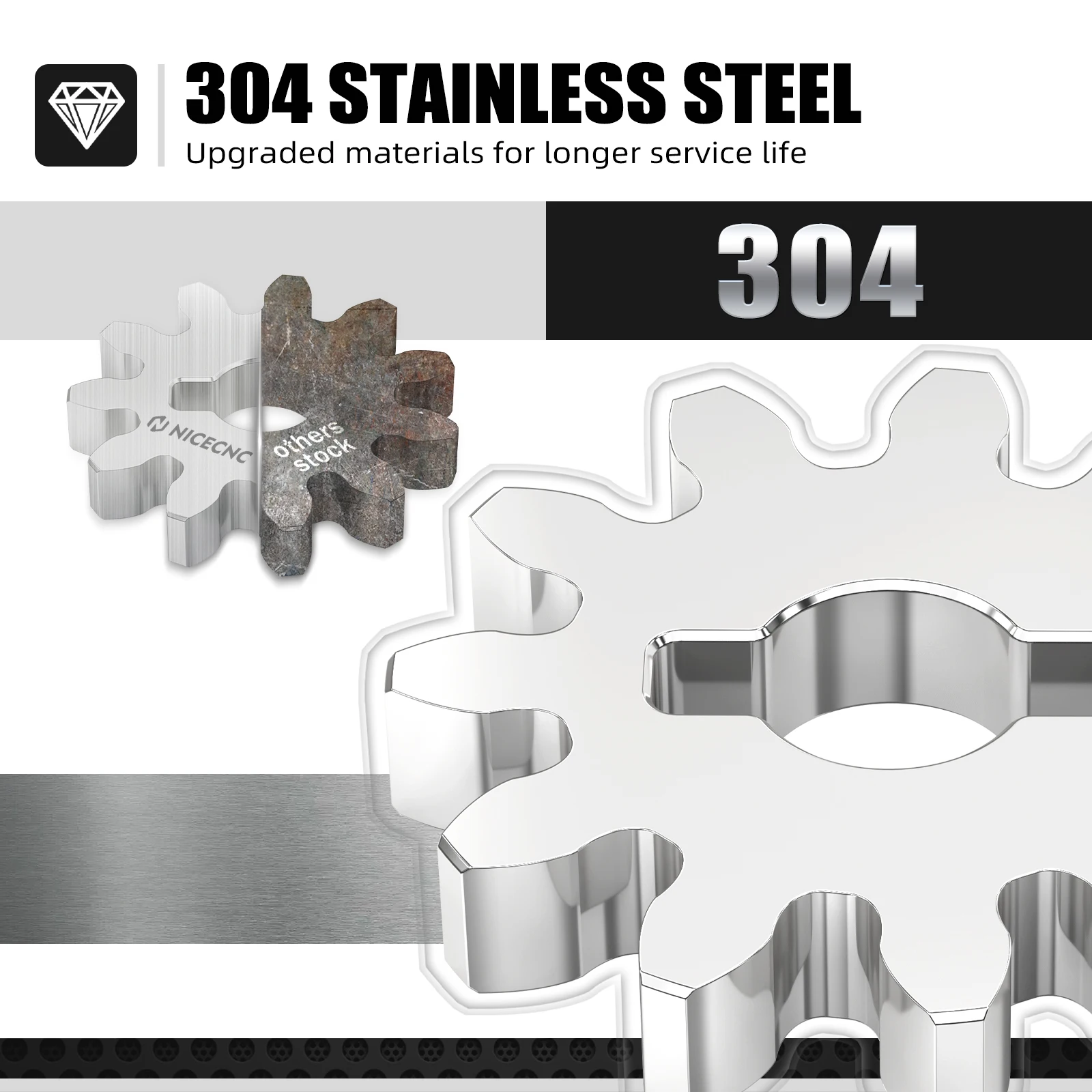 Nicecnc para suzuki drz400 drz400s drz400e drz400sm DR-Z 400 e s sm 2000-2024 engrenagem da bomba de óleo do motor da motocicleta aço inoxidável